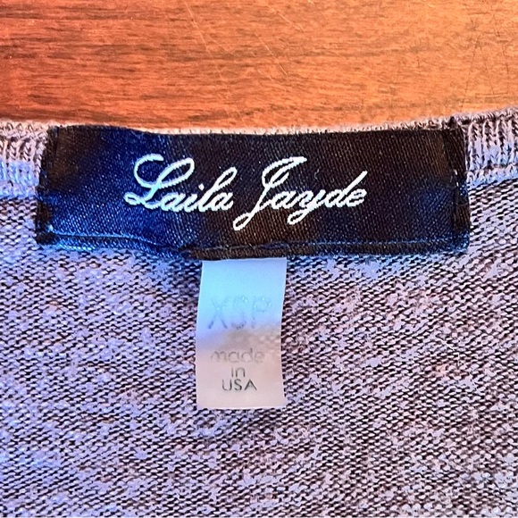 LAILA JAYDE Dolman Sweater 3/4 Sleeve Size XSP Taupe Knit - Picture 2 of 7